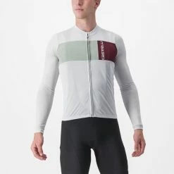 Maillot Manche Longue Castelli Prologo 7 Homme Gris/Vert 2023