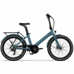Vélo Semi Pliant Eovolt Evening 24 Pouces Bleu Océan