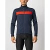 Veste Manche Longue Castelli Raddoppia 3 Bleu Foncé/Rouge 2023